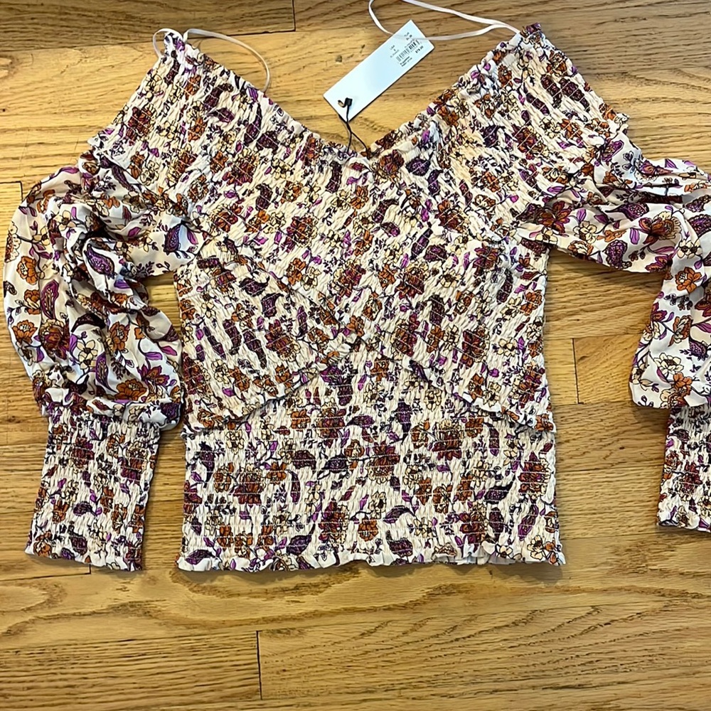 Floral Cropped Shirt-NWT